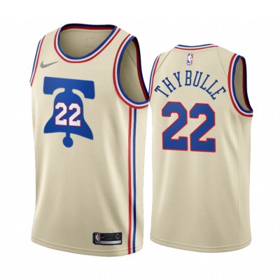 Philadelphia 76ers #22 Matisse Thybulle Cream Youth NBA Swingman 2020-21 Earned Edition Jersey